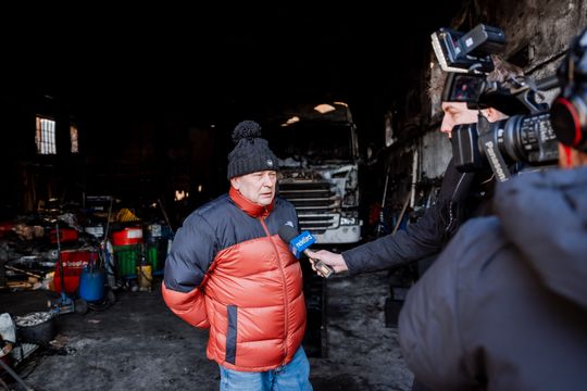 Warsztat w Milejowicach po pożarze (zdjęcia)