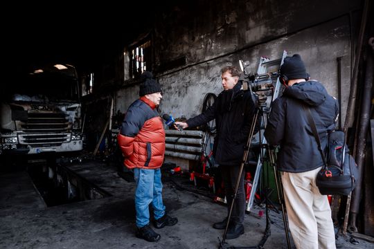 Warsztat w Milejowicach po pożarze (zdjęcia)