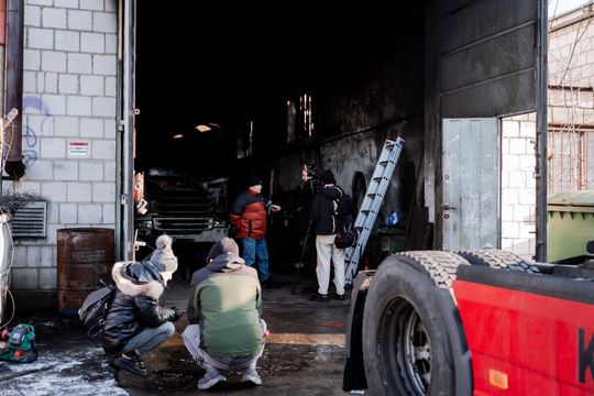 Warsztat w Milejowicach po pożarze (zdjęcia)