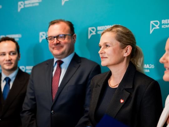 Konferencja prasowa z minister edukacji narodowej, Barbarą Nowacką (zdjęcia)