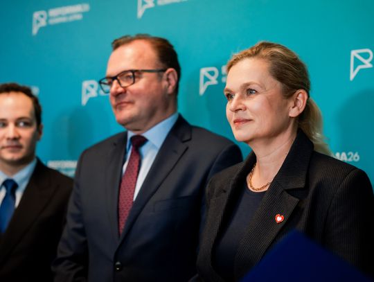 Konferencja prasowa z minister edukacji narodowej, Barbarą Nowacką (zdjęcia)