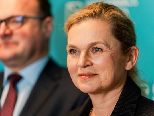 Konferencja prasowa z minister edukacji narodowej, Barbarą Nowacką (zdjęcia)