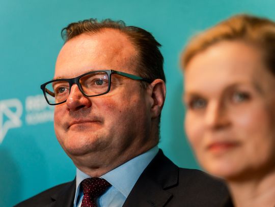 Konferencja prasowa z minister edukacji narodowej, Barbarą Nowacką (zdjęcia)