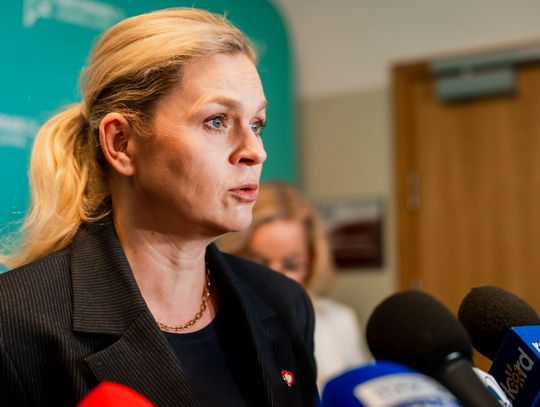 Konferencja prasowa z minister edukacji narodowej, Barbarą Nowacką (zdjęcia)