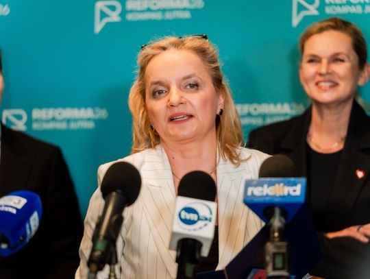 Konferencja prasowa z minister edukacji narodowej, Barbarą Nowacką (zdjęcia)