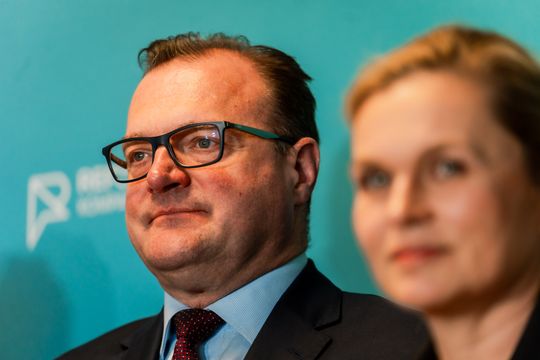 Konferencja prasowa z minister edukacji narodowej, Barbarą Nowacką (zdjęcia)