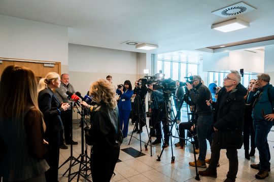 Konferencja prasowa z minister edukacji narodowej, Barbarą Nowacką (zdjęcia)