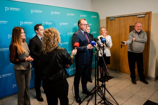 Konferencja prasowa z minister edukacji narodowej, Barbarą Nowacką (zdjęcia)