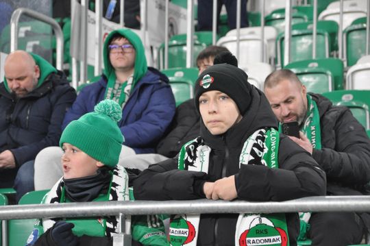 Kibice na meczu Radomiak - Korona Kielce