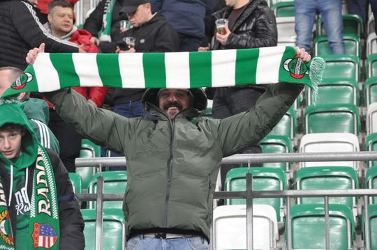 Kibice na meczu Radomiak - Korona Kielce