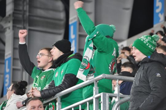 Kibice na meczu Radomiak - Korona Kielce