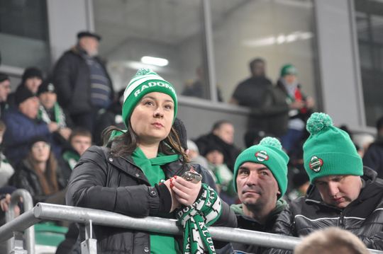Kibice na meczu Radomiak - Korona Kielce