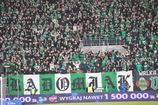 Kibice na meczu Radomiak - Korona Kielce