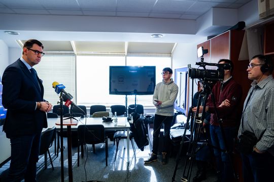 Konferencja prasowa posła Konrada Frysztaka (zdjęcia)