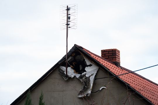 Pożar domu w Dąbrówce Nagórnej (zdjęcia)