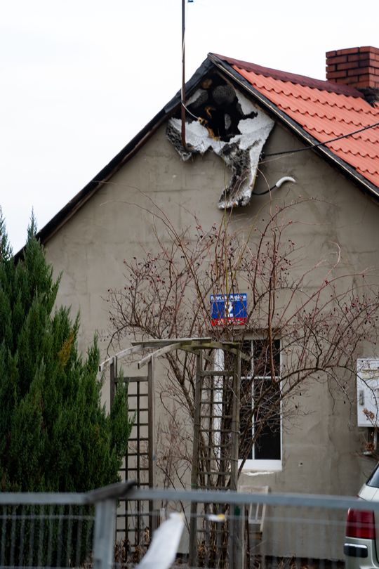 Pożar domu w Dąbrówce Nagórnej (zdjęcia)