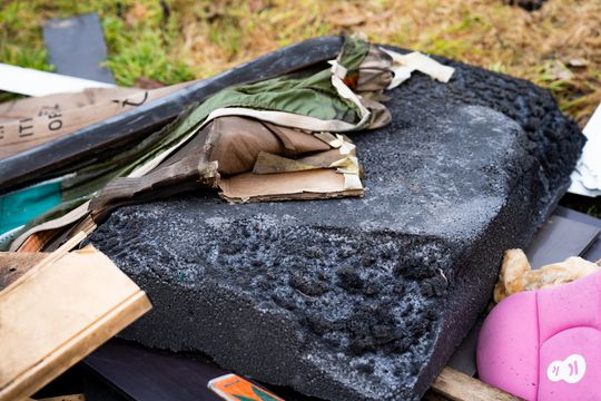 Pożar domu w Dąbrówce Nagórnej (zdjęcia)