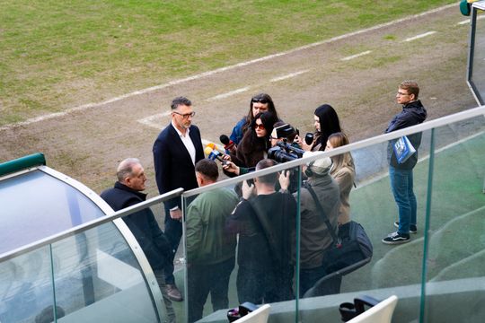 Konferencja prasowa dot. murawy na stadionie Radomiaka (zdjęcia)