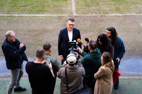 Konferencja prasowa dot. murawy na stadionie Radomiaka (zdjęcia)