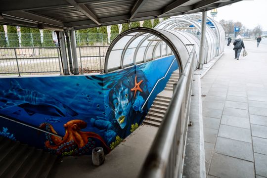 Nowy mural w przejściu podziemnym na ustroniu (zdjęcia)