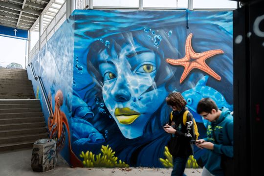 Nowy mural w przejściu podziemnym na ustroniu (zdjęcia)