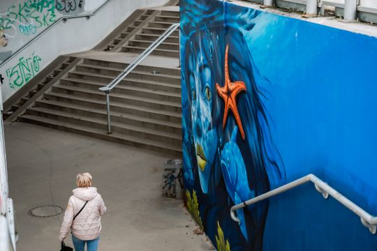 Nowy mural w przejściu podziemnym na ustroniu (zdjęcia)