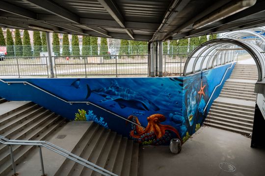 Nowy mural w przejściu podziemnym na ustroniu (zdjęcia)