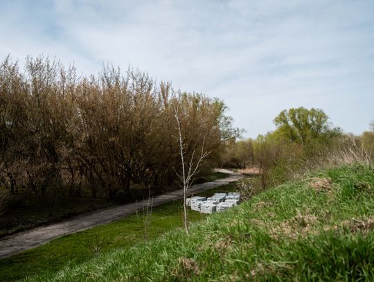 Przebudowa kładki na rzece Mlecznej (zdjęcia)
