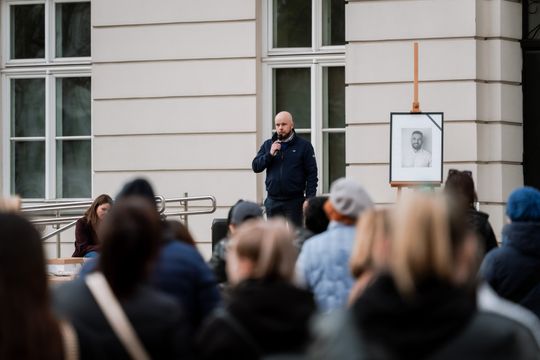 Minuta ciszy dla posła Łukasza Litewki (zdjęcia)