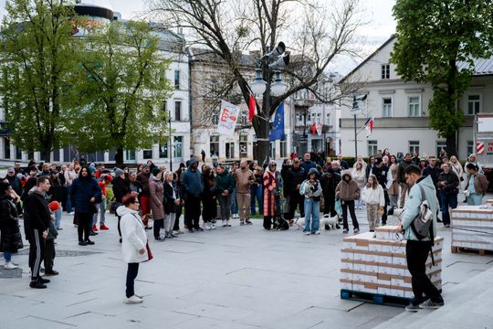 Minuta ciszy dla posła Łukasza Litewki (zdjęcia)