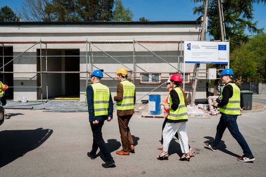 Wizyta na budowie Powiatowego Zarządu Dróg Publicznych w Białobrzegach (zdjęcia)