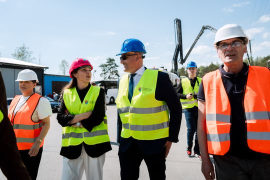 Wizyta na budowie Powiatowego Zarządu Dróg Publicznych w Białobrzegach (zdjęcia)