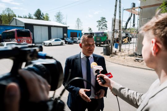 Wizyta na budowie Powiatowego Zarządu Dróg Publicznych w Białobrzegach (zdjęcia)