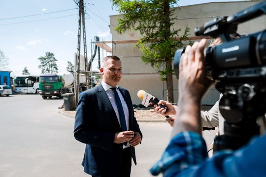 Wizyta na budowie Powiatowego Zarządu Dróg Publicznych w Białobrzegach (zdjęcia)