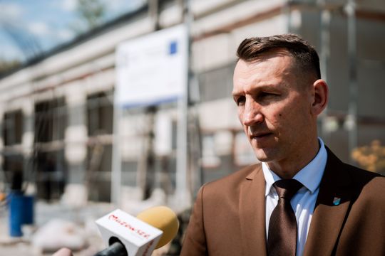 Wizyta na budowie Powiatowego Zarządu Dróg Publicznych w Białobrzegach (zdjęcia)