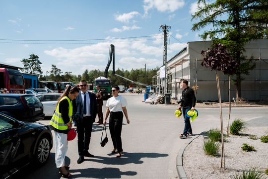 Wizyta na budowie Powiatowego Zarządu Dróg Publicznych w Białobrzegach (zdjęcia)