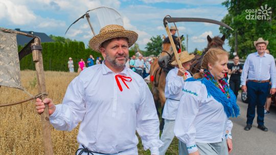 Insceniazacja tradycyjnych żniw w Wolskiej Dąbrowie (zdjęcia)