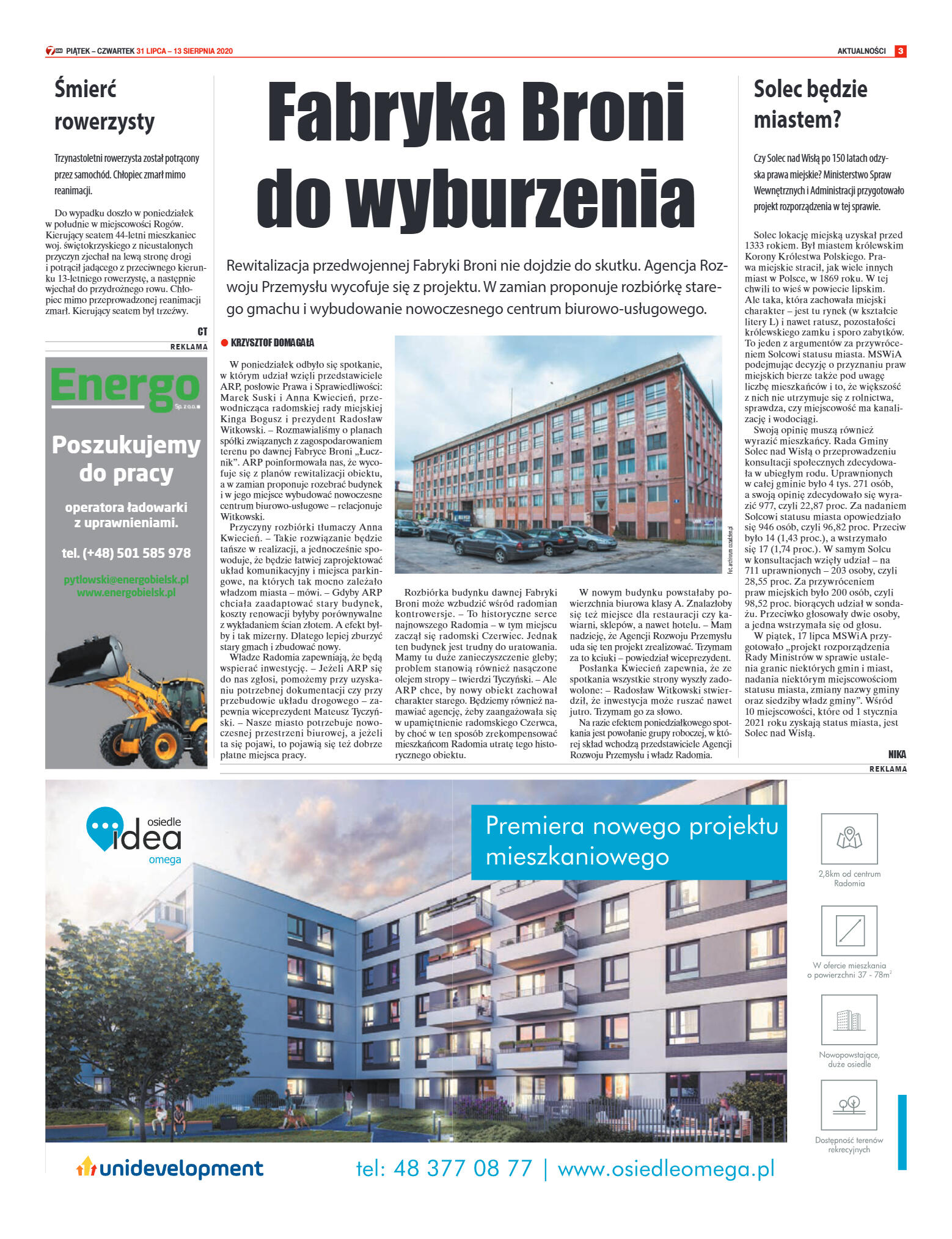 Tygodnik "7 Dni" nr 732 z 31.07.2020 - strona 3