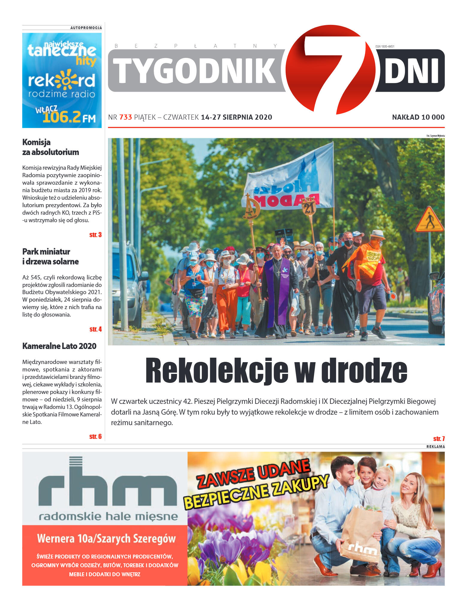 Tygodnik "7 Dni" nr 733 z 14.08.2020 - strona 1