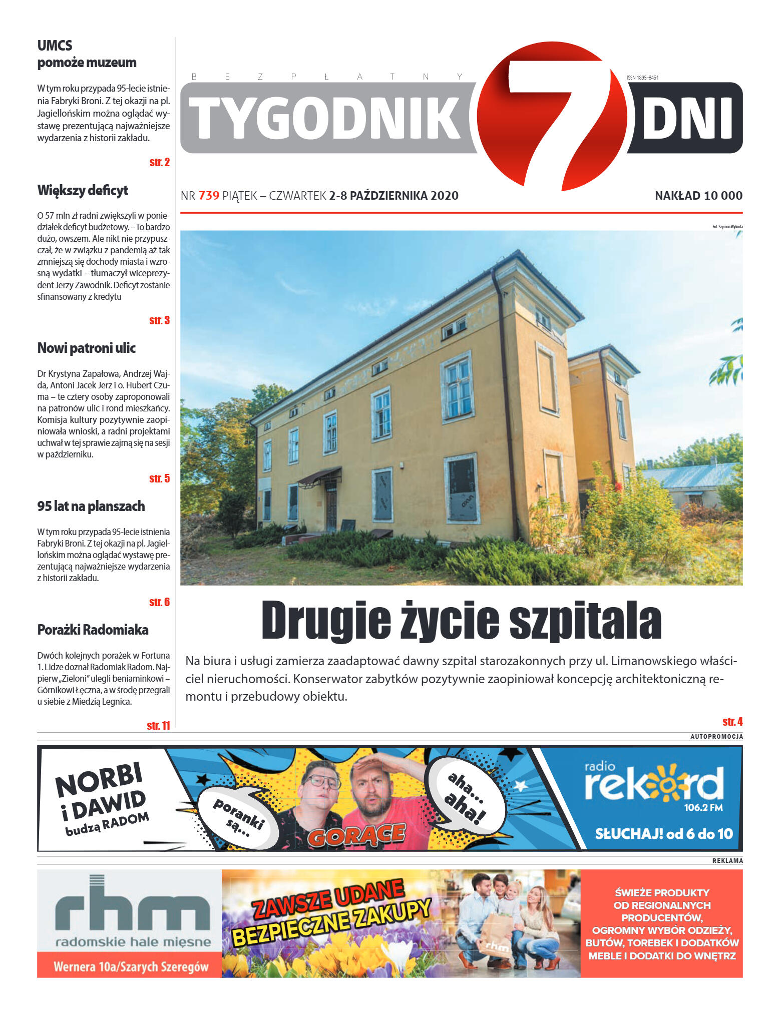 Tygodnik "7 Dni" nr 739 z 02.10.2020 - strona 1