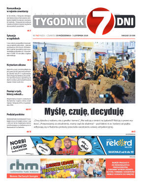 Tygodnik "7 Dni" nr 742 z 30.10.2020 - strona 1