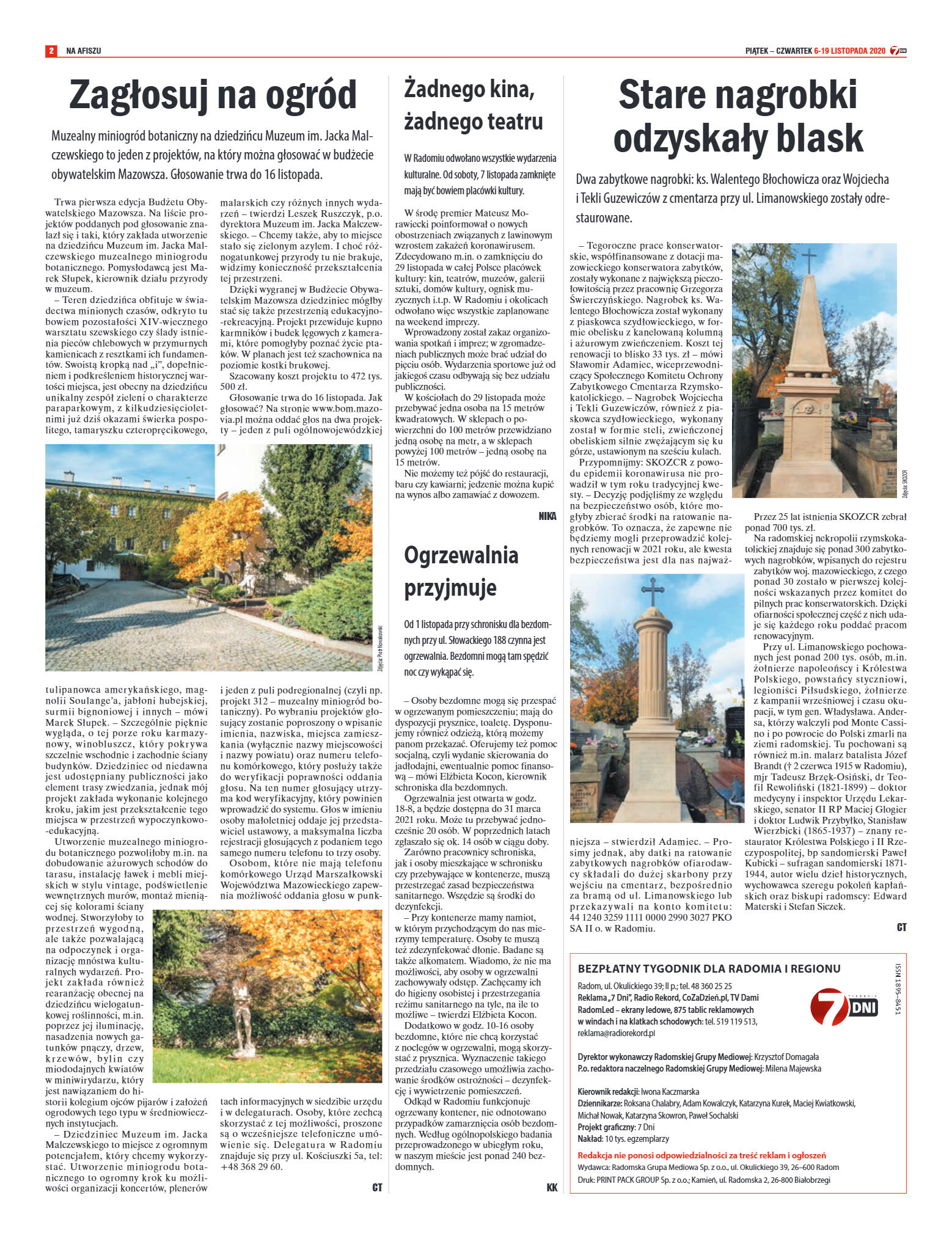 Tygodnik "7 Dni" nr 743 z 6.11.2020 - strona 2