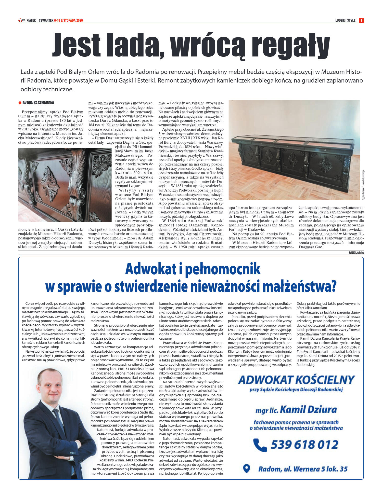 Tygodnik "7 Dni" nr 743 z 6.11.2020 - strona 7