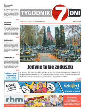 Tygodnik "7 Dni" nr 743 z 6.11.2020 - strona 1