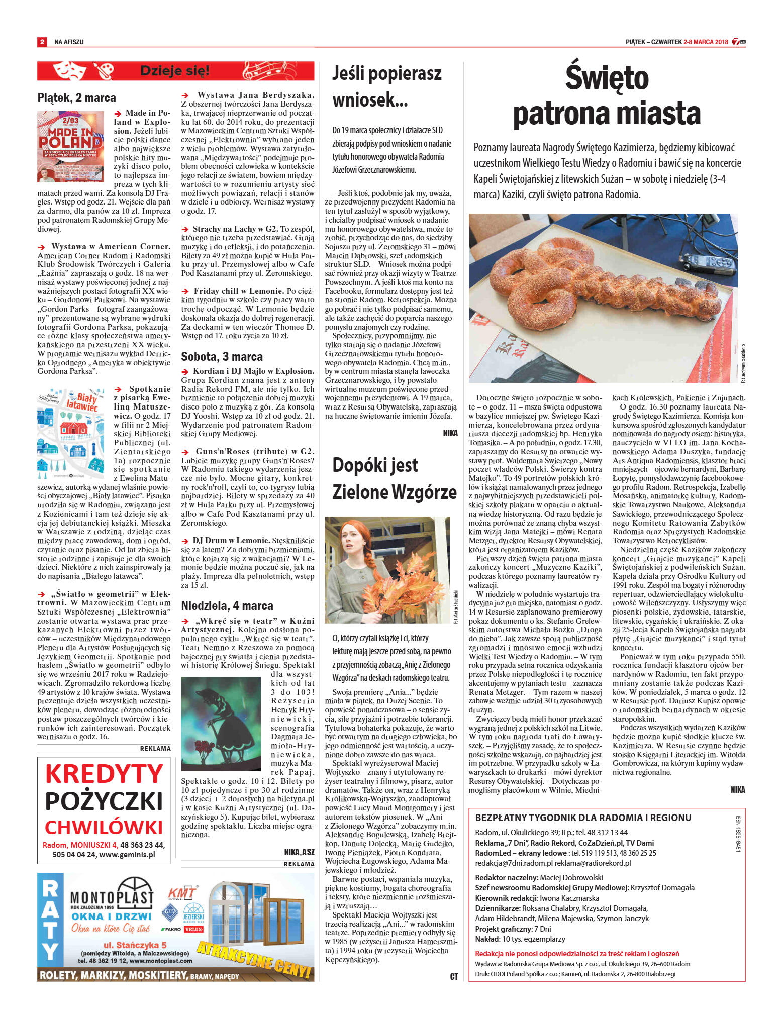 Tygodnik "7 Dni" nr 625 z dn. 2.03.2018 - strona 2