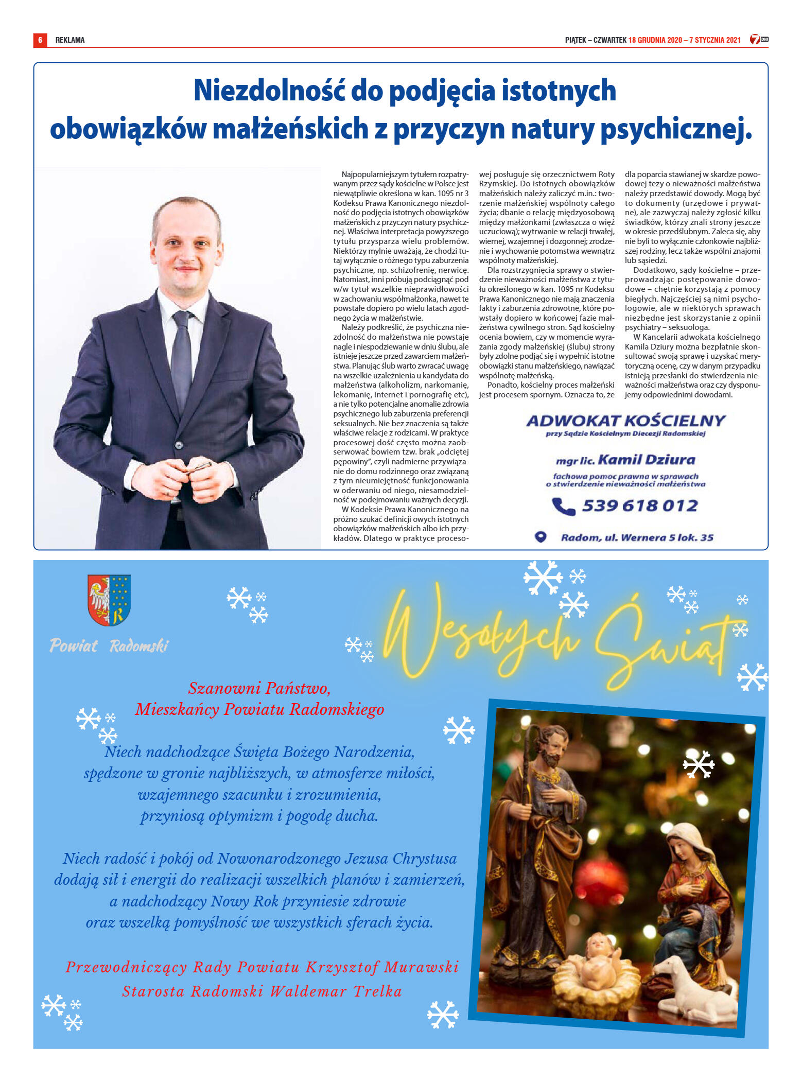 Tygodnik "7 Dni" nr 747 z 18.12.2020 - strona 6