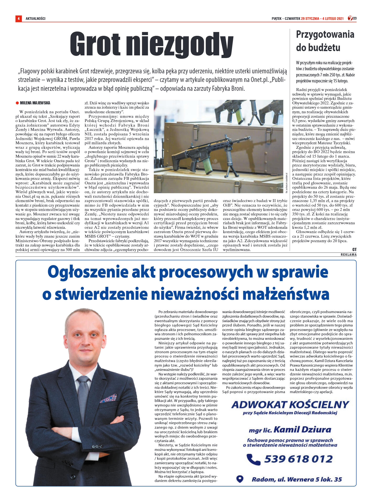 Tygodnik "7 Dni" nr 751 z dn. 29.01.2021 - strona 4