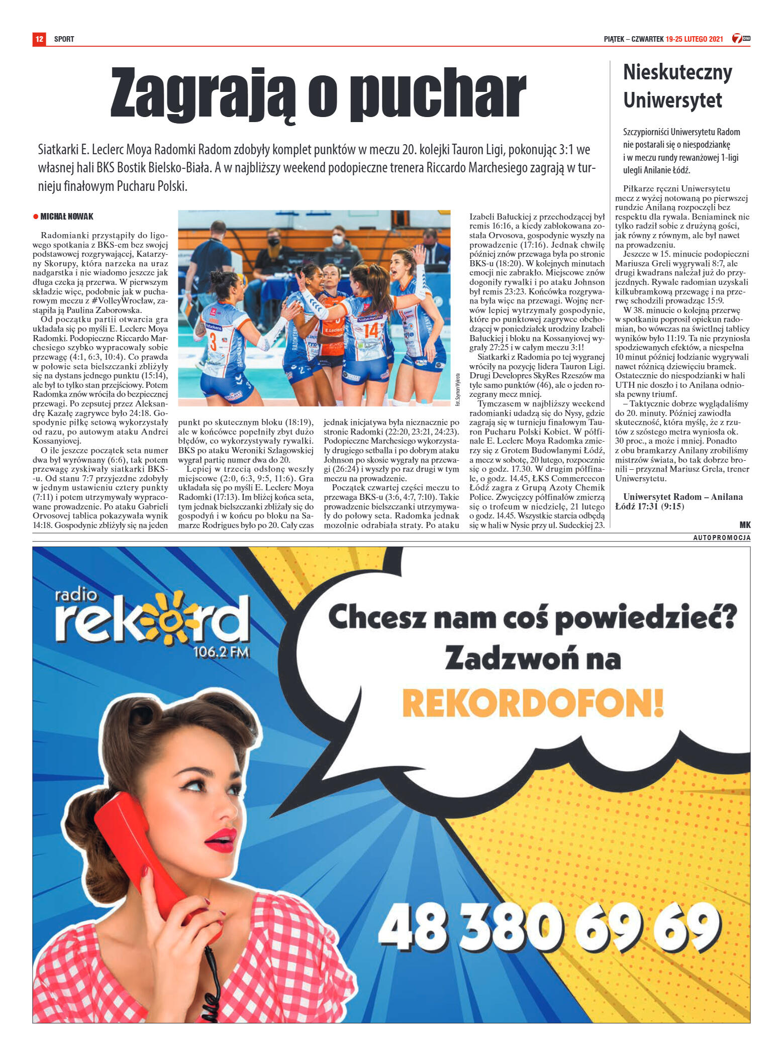 Tygodnik "7 Dni" nr 754 z dn. 19.02.2021 r. - strona 12