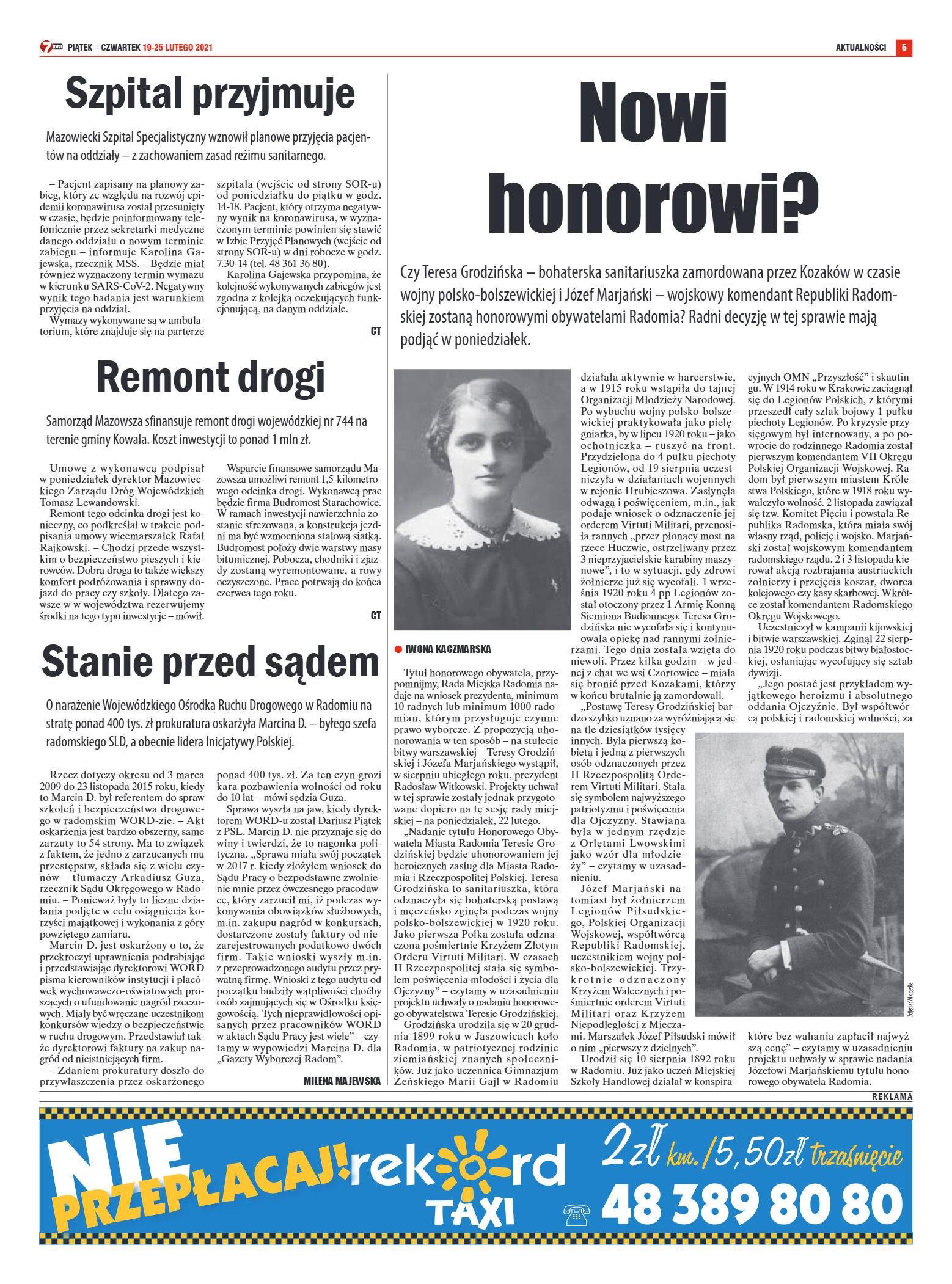 Tygodnik "7 Dni" nr 754 z dn. 19.02.2021 r. - strona 5