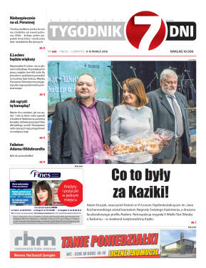 Tygodnik "7 Dni" nr 626 z dn. 9.03.2018 - strona 1